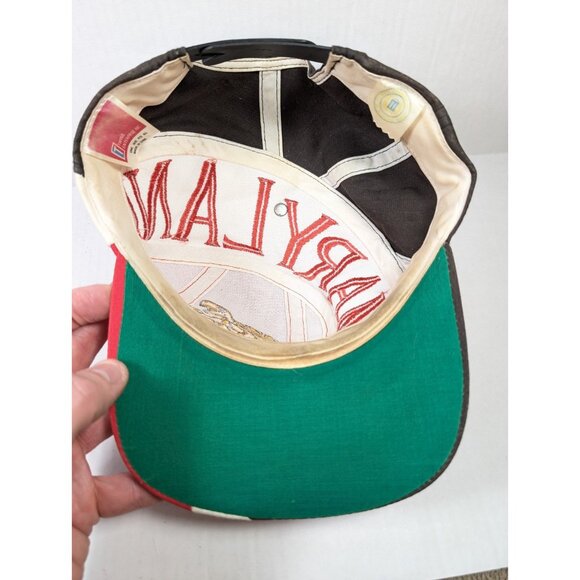 Vintage Maryland Terrapins Hat READ Snapback Twin Enterprise Stripe 90s Terps - Picture 10 of 13